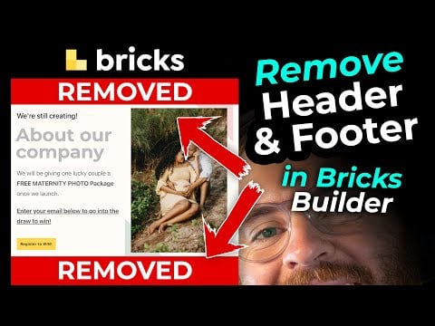 Remove the Header and Footer in Bricks Builder (Disable for Pages, Posts and Custom Post Types)