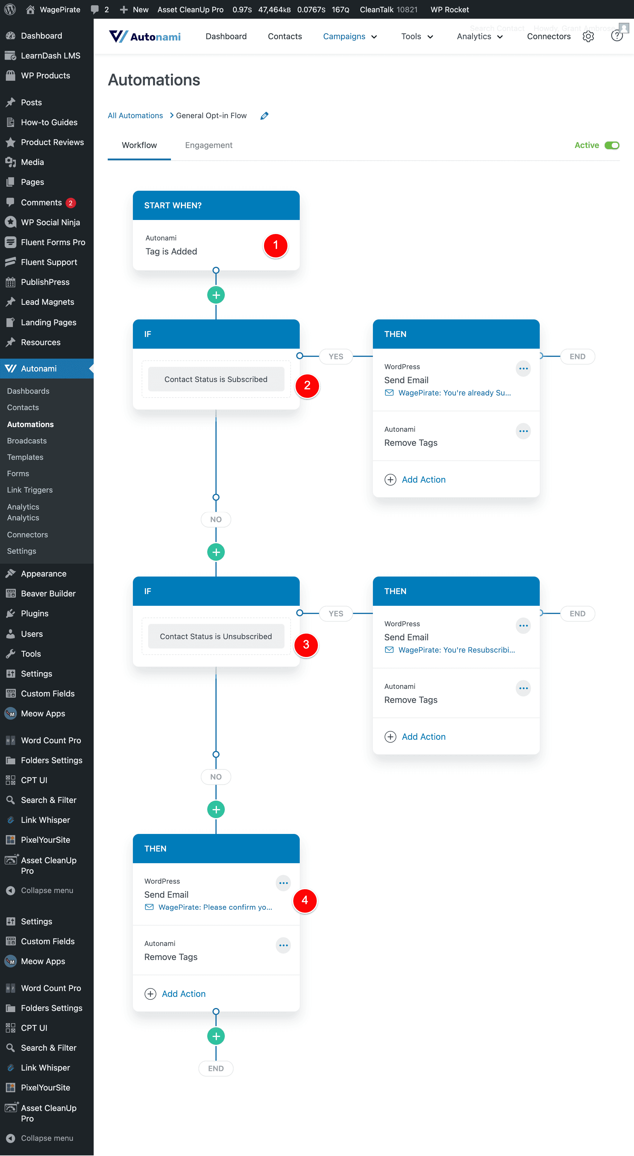 FunnelKit Automations automation example double opt-in subscribes