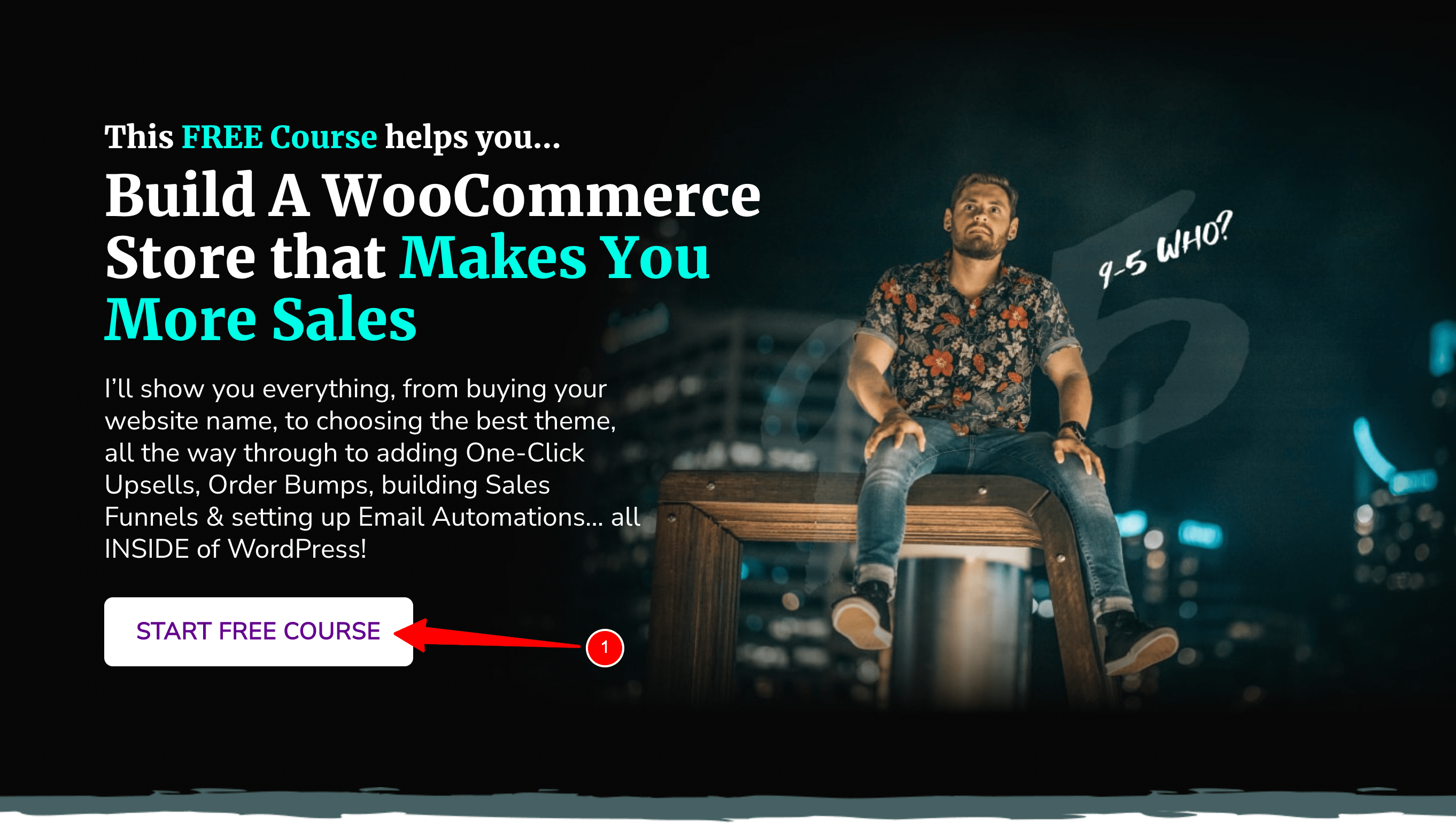 wagepirate - start free course optin page woocommerce course