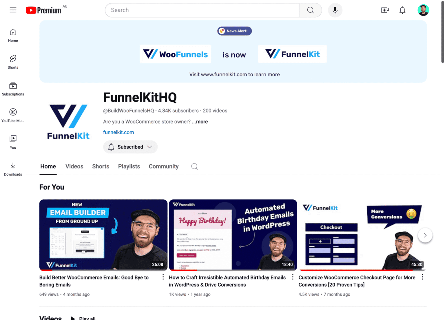 Grant Ambrose’s WooCommerce videos on YouTube